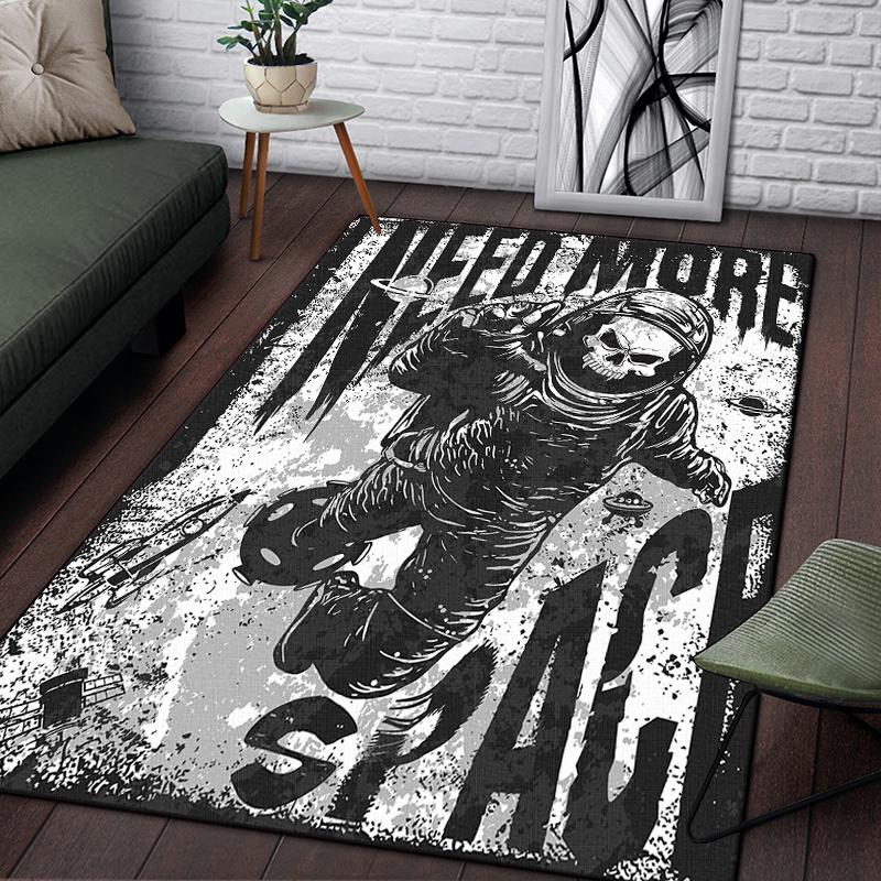 Vintage Ornamental Skulls Rose Pattern Decorative Square Rug Modern House Living Room Floor Matte Bedroom Carpet Art Poster Mat