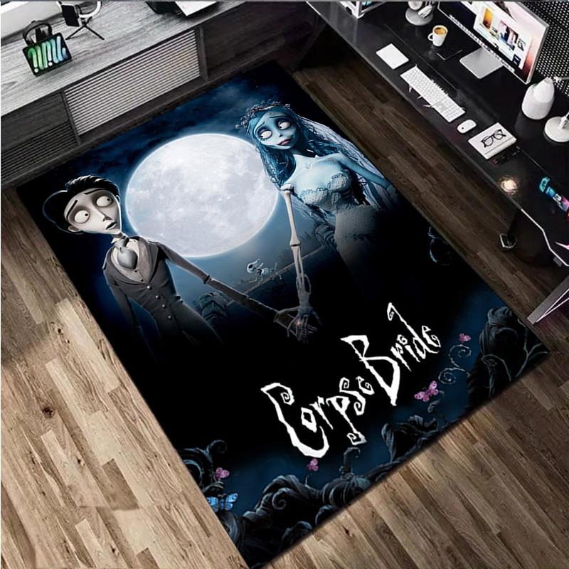 1Pc Corpse Bride Print Rug - Computer Chair Area Rug home decoration Carpet For Living Room Bedroom Flooring Mat