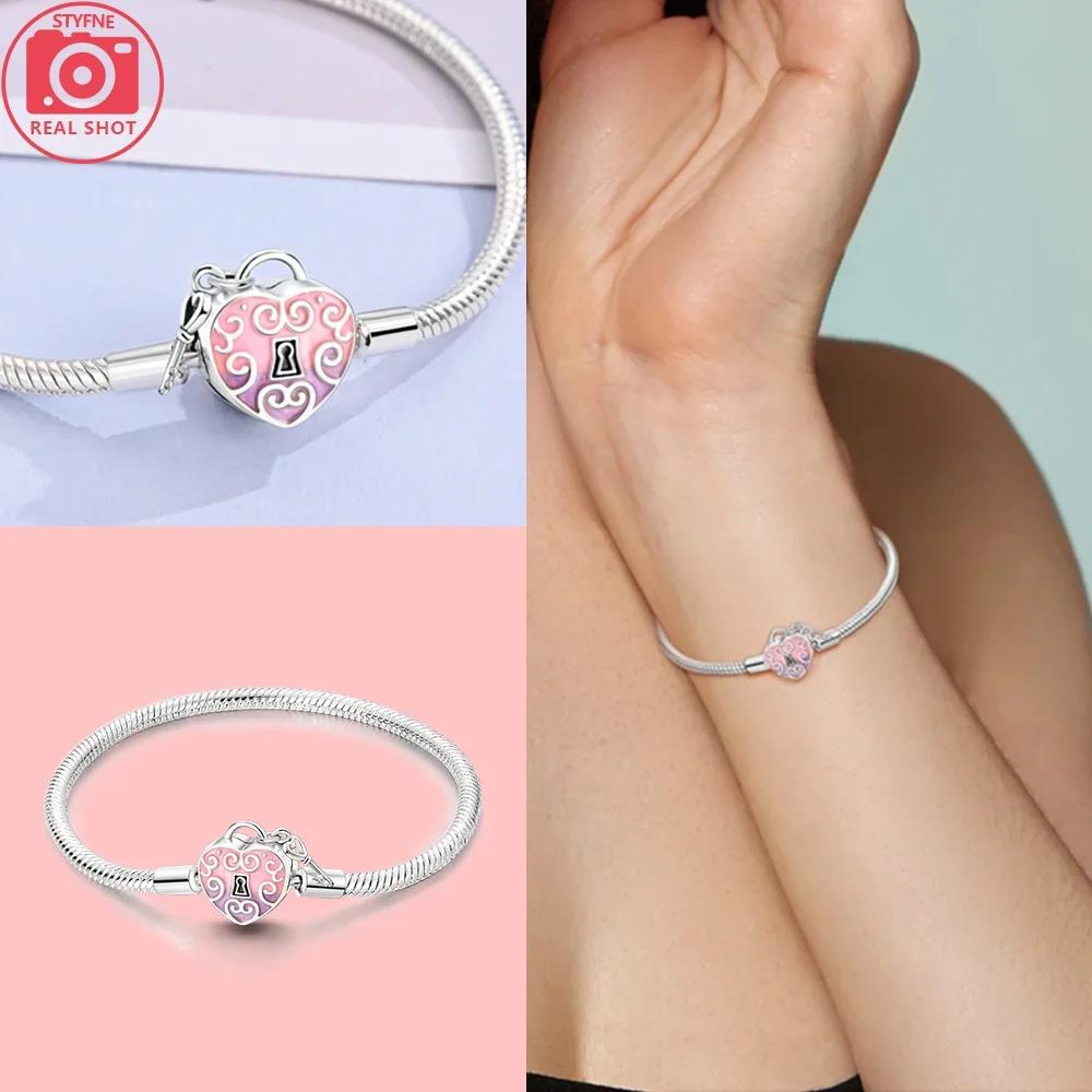 Sliver Bracelets Heart Lucky Eyes Bracelets Female Anniversary Party Fine Bracelets Bangles Jewellery Gifts for Women