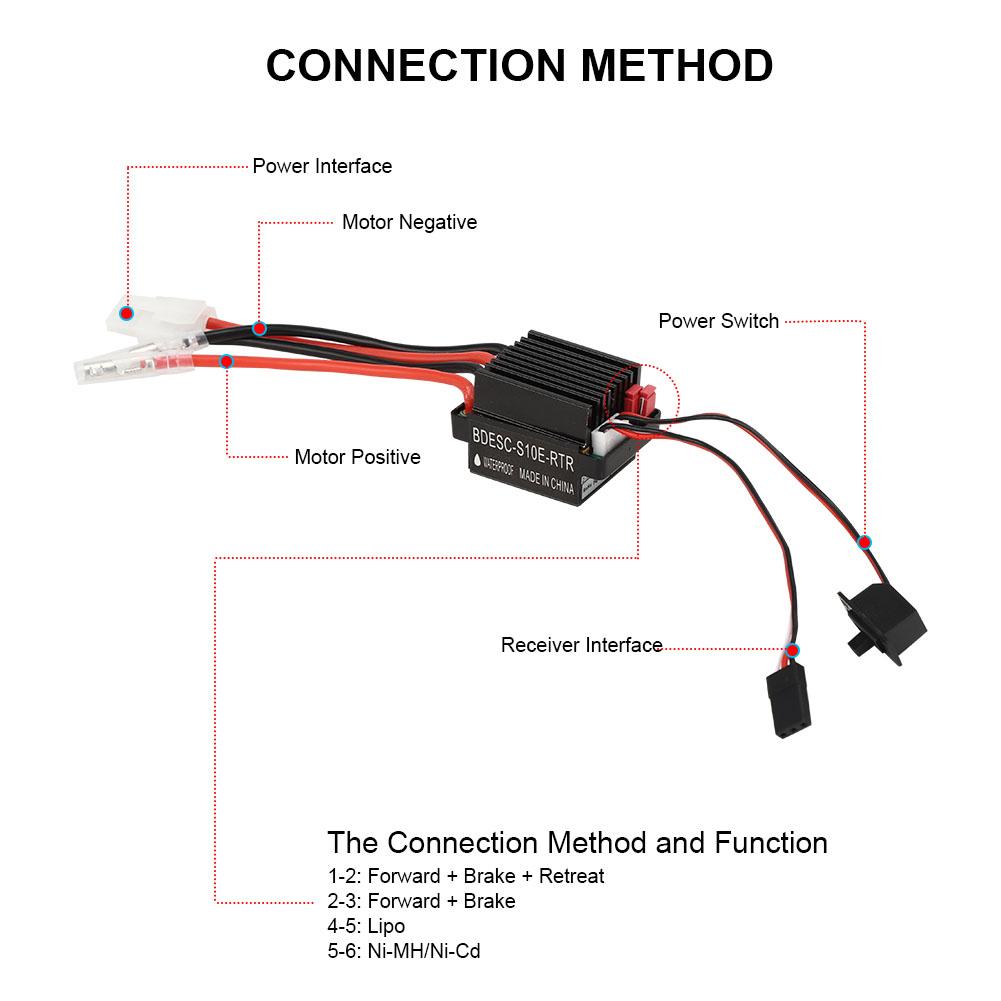 RC model auta univerzální 540 kartáčový motor s 320A kartáčem ESC RC díly Příslušenství55T