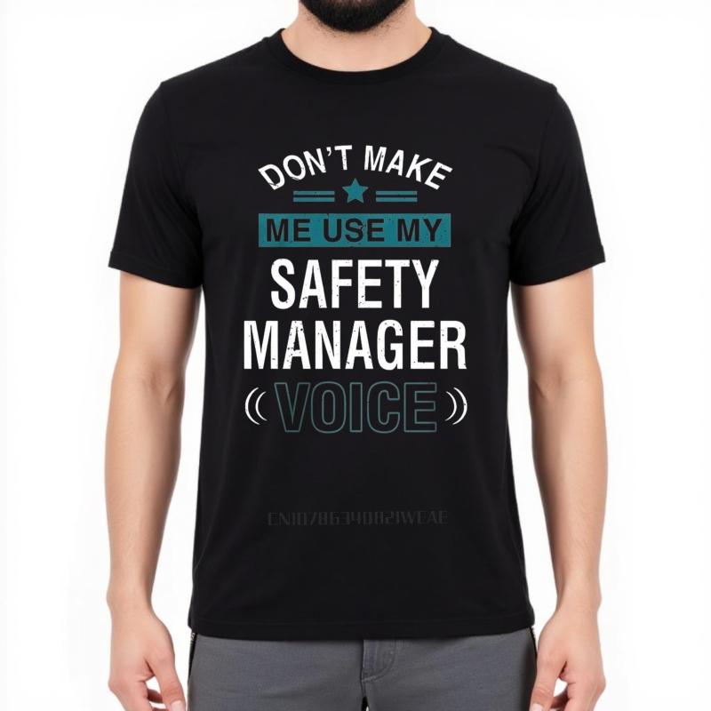 men brand tshirt Brand summer Boys tshirt Dont Make Me Use My Safety Manager Voice Short Sleeve Relaxed Fit ONeck tops