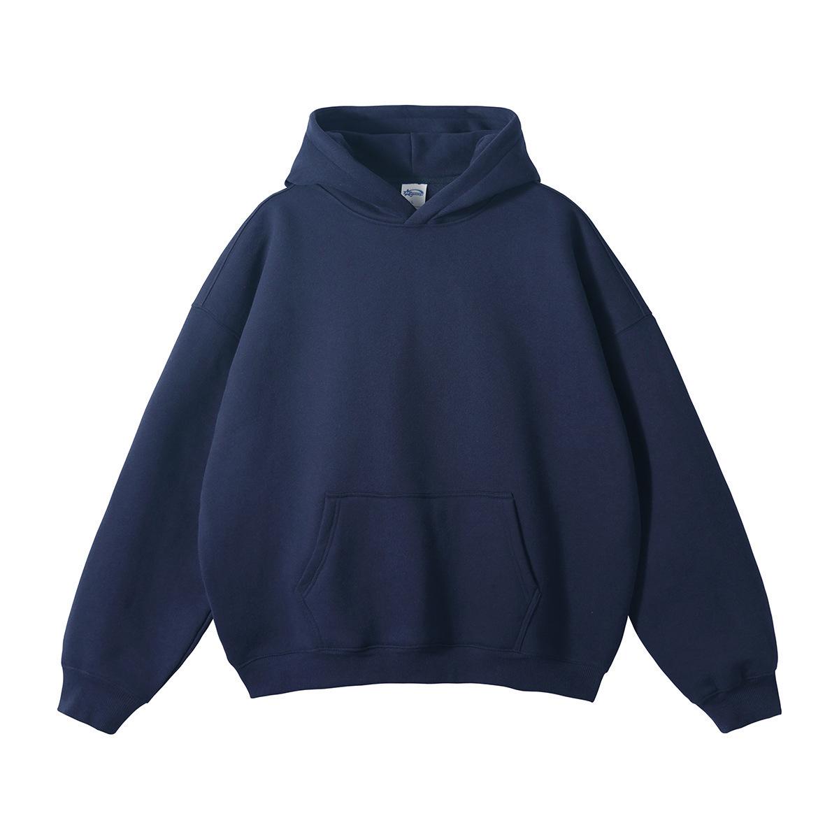 Autumn/Winter Unisex Loose Fleece-Lined Drop Shoulder