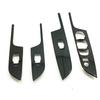 For nissan navara NP300 2015- Pickup Chrome Silver Power window switch Window lifter trim Carbon fiber Interior Door sticker