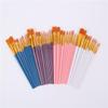 10-Piece Nylon Hair Paint Brush Set for Art Students - Watercolor, Gouache & Oil Painting