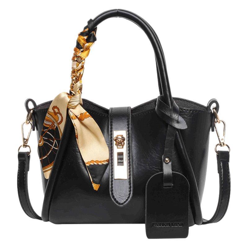 Premium texture retro Maillard handbag women's 2025 new fashion versatile bucket bag Korean shoulder bag