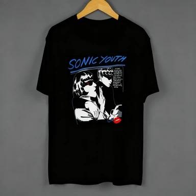 Sonic Youth TShirt Goo ExperiUnisextal Grunge Pixies Band White Unisexs Women Clothing Short Sleeves Summer Gift Printed Shirt S