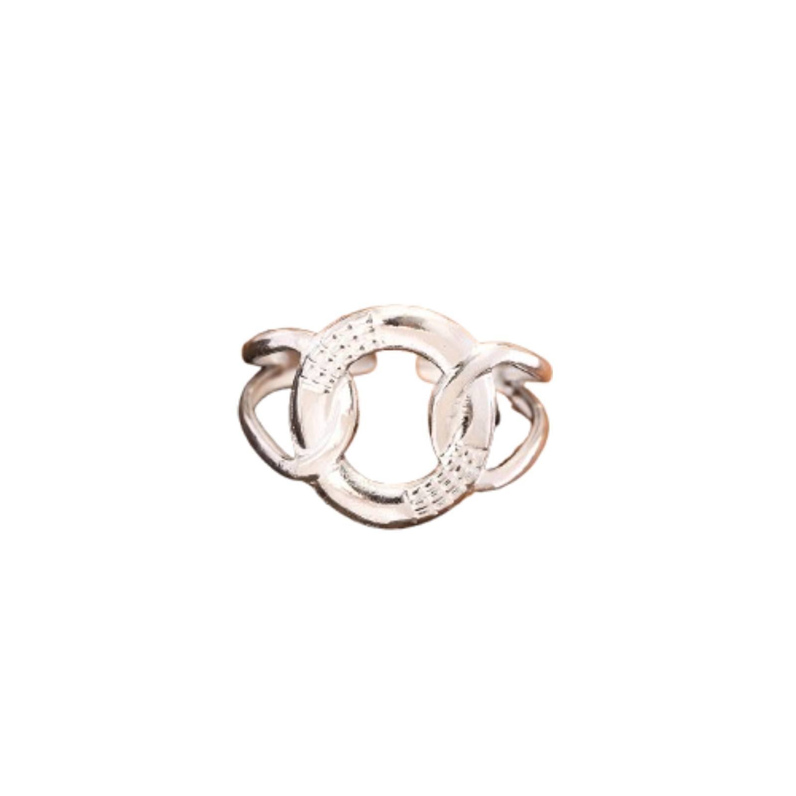 Stainless Steel Rings Luxury Temperament Adjustable Open Ring Women Jewelry Banquet Gift