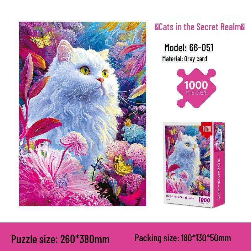 1000-Piece Cartoon Jigsaw Puzzle for Adults and Kids - Challenging Educational Stress Relief Toy Gift