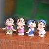 2Pcs Boy Girl Kids Couple Miniature Ornament Craft DIY Landscape Dollhouse Decor