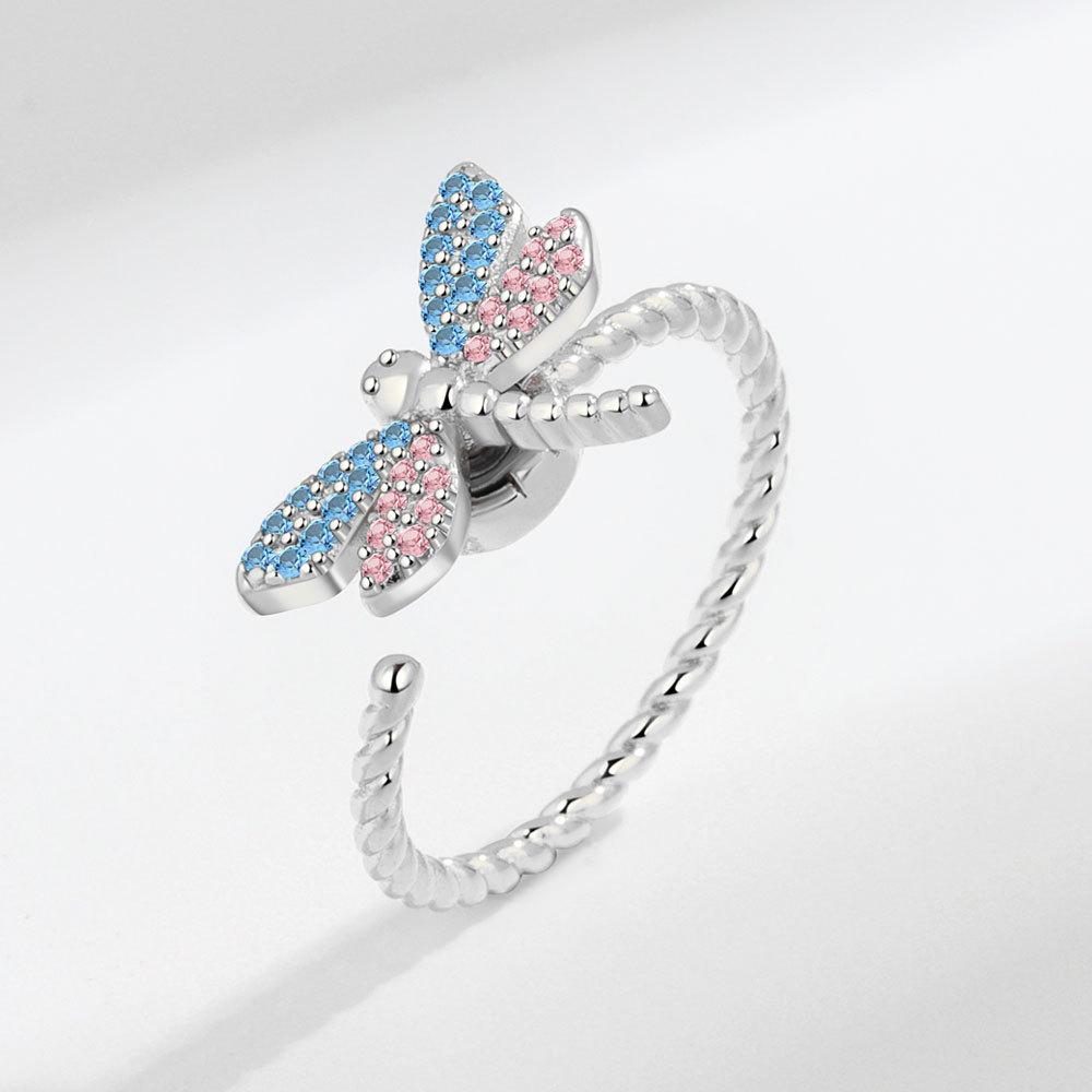 Tancise Classic 925 Sterling Silver Zirkonový prsten Dámské šperky Svatební slib Dárek na párty