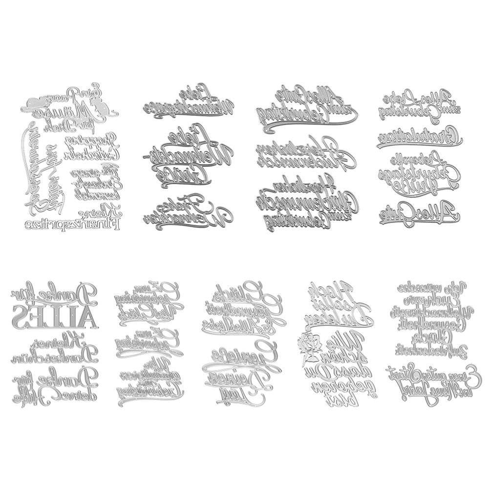 Buy Paper Card Embossing German Words Metal Cutting Dies Stencils DIY