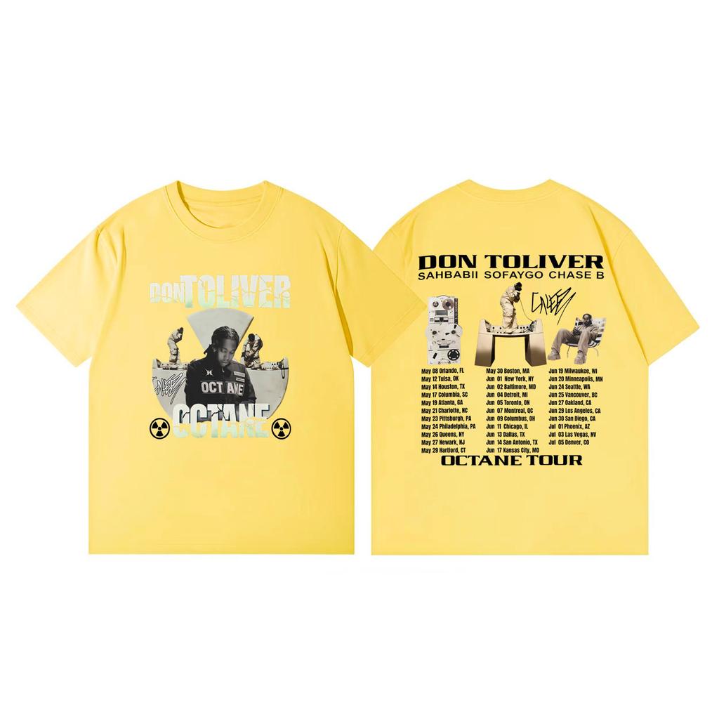 Don Toliver Octane Tour 2026 Stampa Maglietta Unisex Moda Donna Hip Hop Vintage Maglietta Cotone Alta Qualità Manica Corta Magliette