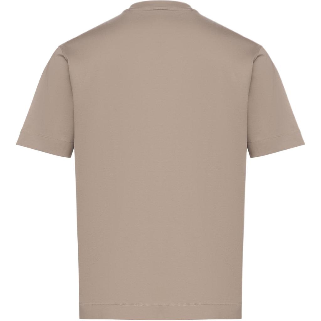 Emporio Armani Letter Print Crew Neck Short Sleeve T-Shirt Men tops Brown EM000943AF10762-F6065