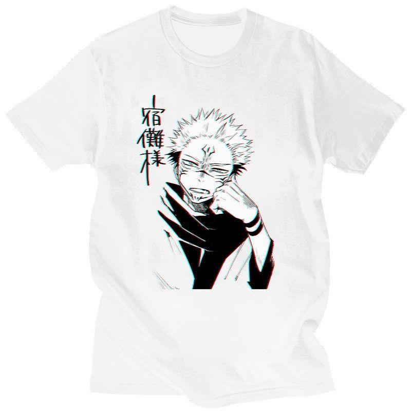 

Summer Animethemed Spellcasting Battle Costume Twosided Shoukai Pure Cotton Shortsleeved Unisexs Printed Tshirt 3XL
