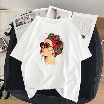 Fashion Cool Print Female T-Shirt White Model Women Tshirts Summer Casual Harajuku T-Shirt