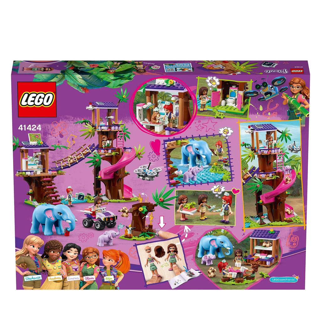 LEGO Friends Jungle Rescue Base Treehouse Animal Bed Clinic Set, Ages 8 and Up, 41424