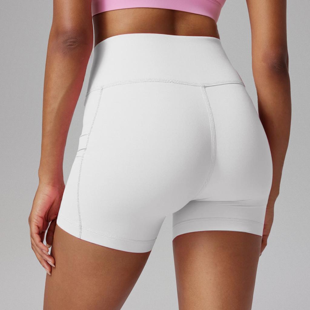 Yoga Shorts For Women High Waist Absorbing Nylon Spandex With Moisture Wicking For Fitness And Running