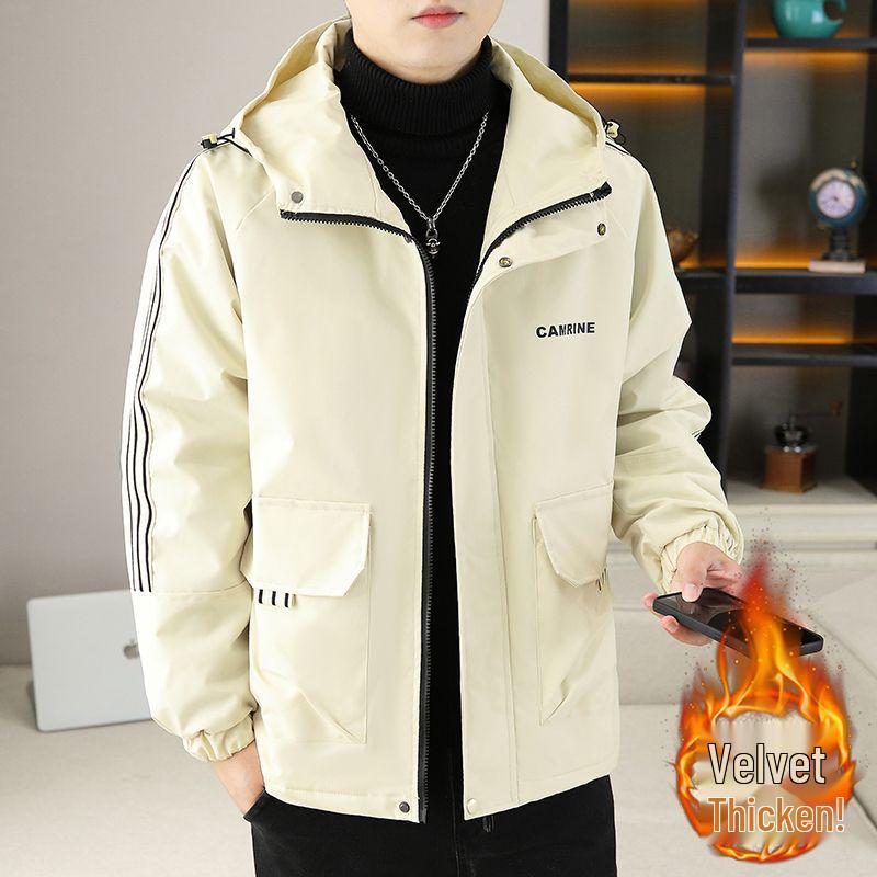 2024 Winter Kapuzen-Winddichte Baumwollgepolsterte Arbeitsjacke