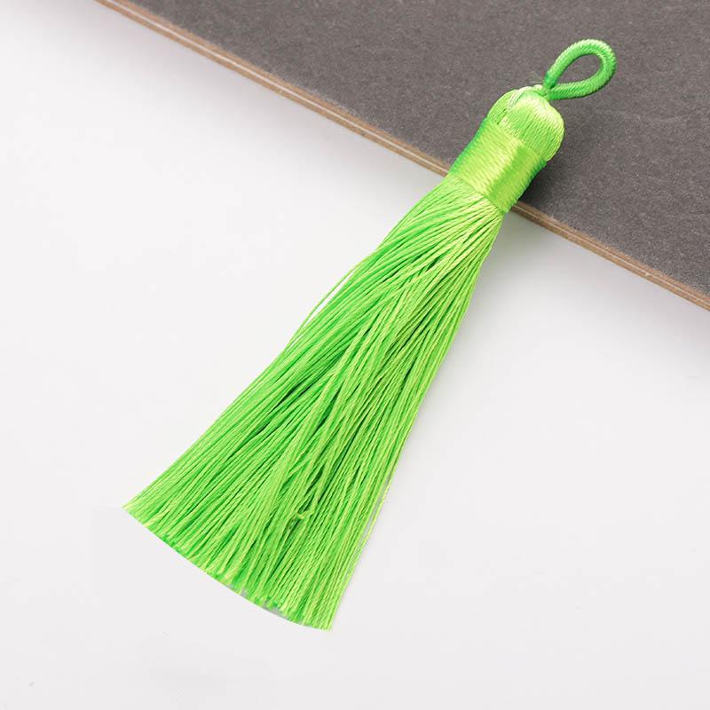 10pcs 8-9cm Tassel Earring Charm Colorful Cotton Silk Brush Making Sati Tassels Pendant DIY Jewelry Findings Handmade Crafts