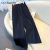 Pantalones de Pierna Ancha de Seda de Hielo para Mujer