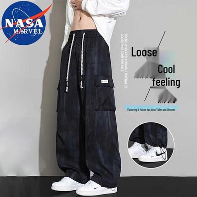 NASA MARVEL Men's Straight-Leg Casual Cargo Pants