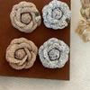 French Retro Camellia Brooch: Elegant Autumn/Winter Socialite Fashion Pin