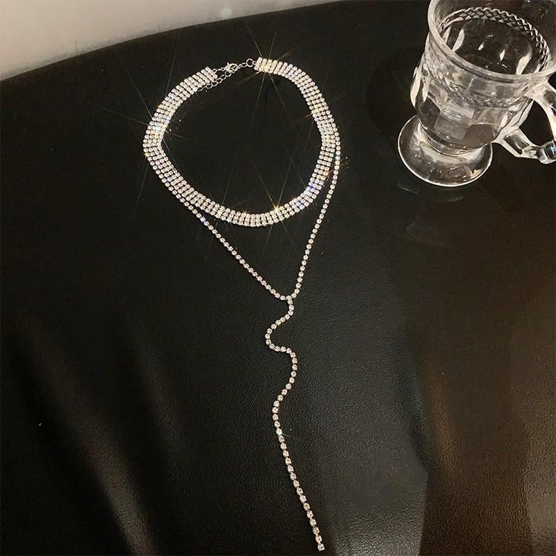 

Rhinestone Choker Crystal Gem Luxury Chokers Collar Chocker Chunky Y Necklace Women Jewelry Accessories Gifts