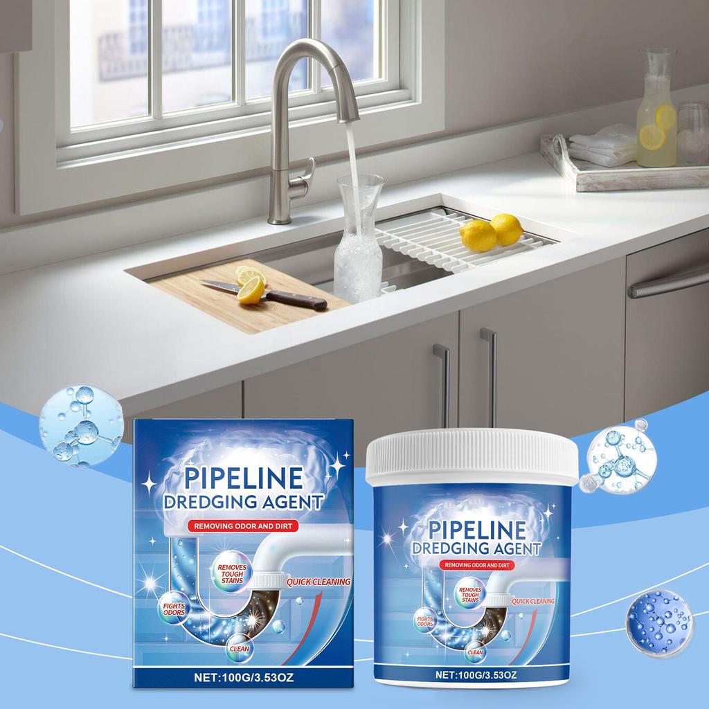 Pipe Unclogging Deodorant, Powerful Pipe Unclogging Agent, Powder Clog Remover, Sink & Pipe Unclogging Powder Pipe Unclogging Agent, Kitchen Toilet