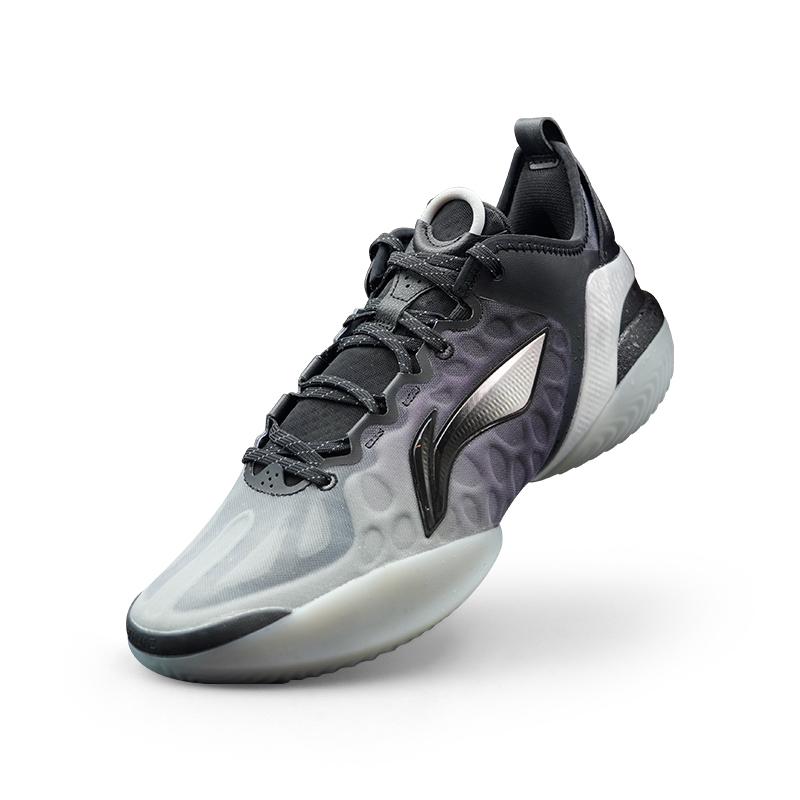 Li Ning Yushuai 19V2 Cushioning Rebound Grip Low Top Basketball Shoes Men's Gray Black ABAV049-10
