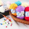 Five-Strand Milk Cotton Yarn for Crochet: Medium-Thick, Hand-Knitted DIY Kit for Dolls, Shoes, Scarves.