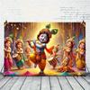 Malý Krišna Gobelín Hinduistický Bůh Plátno Umění Nástěnná Dekorace Festivalová Dekorace Jóga Meditační Místnost Dětský Pokoj Duchovní Dárek