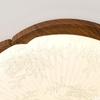 Chinese Style Walnut Wood Grain Ceiling Light for Study or Master Bedroom, Retro Wabi-Sabi Design, Eye Protection