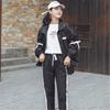 Womens Oversized Batwing Sleeve Zip-Up Jacket Short Cropped Fit Vintage Contrast Color Casual Outerwear