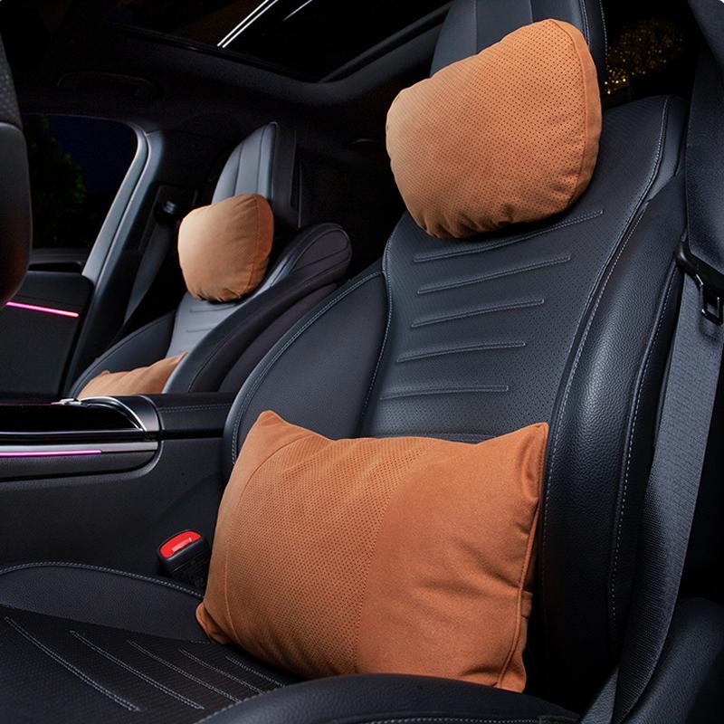High-Grade Car Neck Pillow For Mercedes Benz Maybach - Breathable Hole Car Headrest Auto Lumbar Pillows Interior Accessories