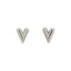 JYDDM 925 Half and Half Heart Earrings
