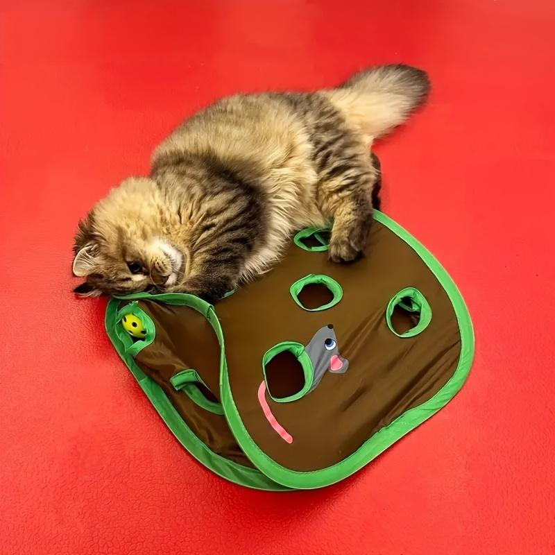 Nette Haustier Katze Interaktives Versteckspiel 9 Löcher Tunnel Maus Jagd Intelligenz Spielzeug Haustier Verstecktes Loch Kätzchen Faltbare Spielzeug