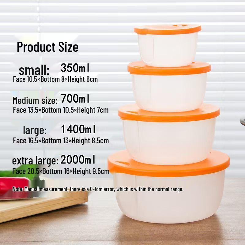 Square & Round Plastic Lunch Containers Set - Sealed, Compartmentalized, Freshness-Preserving Storage Boxes.