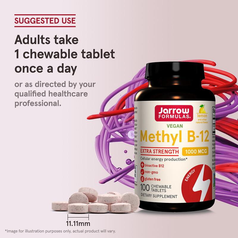Methyl B-12, Lemon, 1,000 mcg, 100 Chewable Tablets