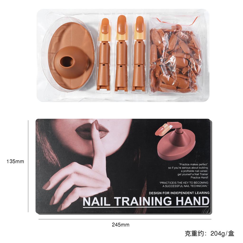 Nail Art Practice Mechanical Prosthetic Hand Joint Finger, Beginner Practice Movable Finger Belt Base