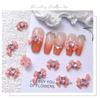 Resin Bow Nail Charm 3D Nail Charms Rhinestone Nail Art Nail Decoration Korean Style Bowknot Design for Women