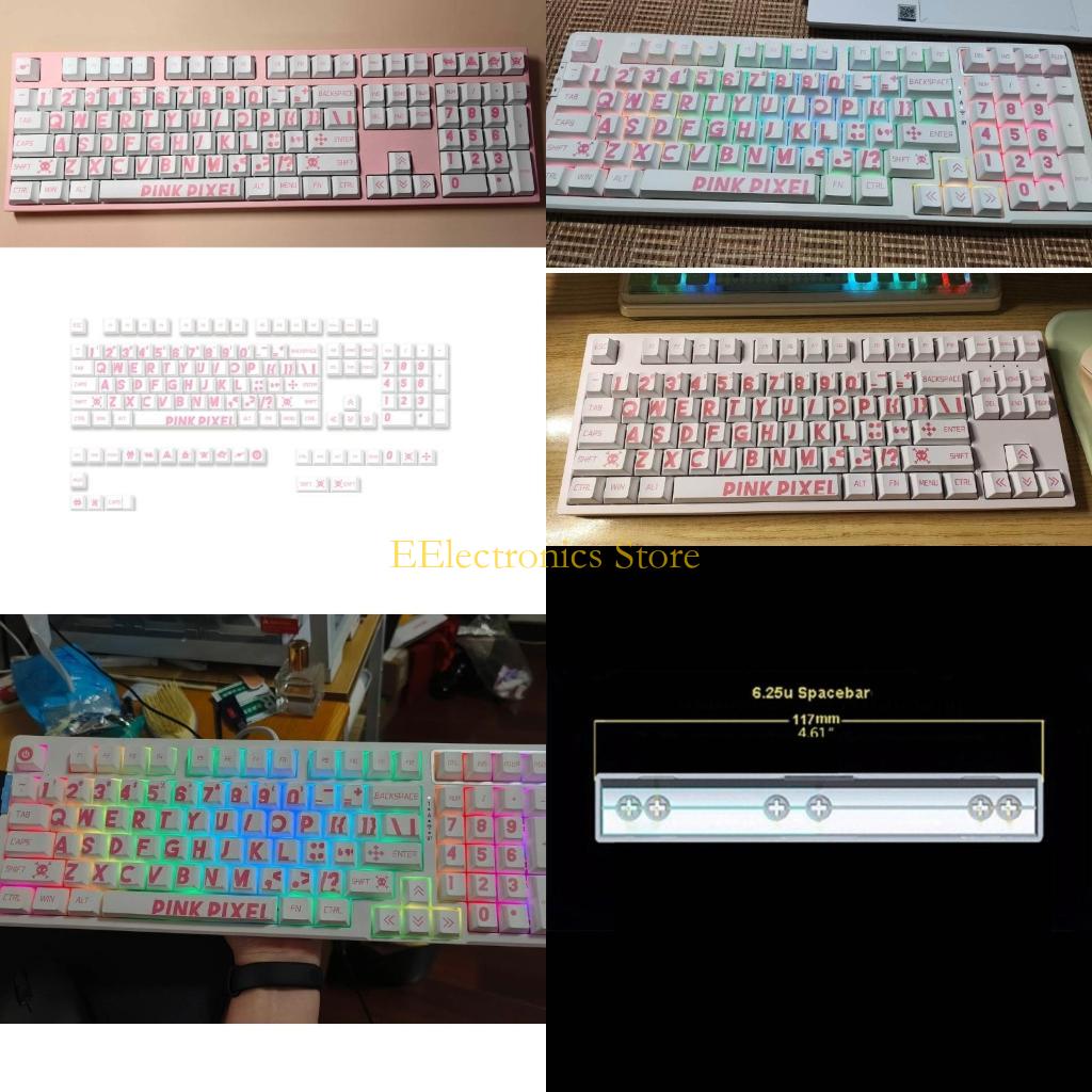 B03C 129Keys Large Characters Keycaps for Game Mechanical Keyboard CherryProfile Keycap DyeSublimation Keycaps Gamers Love