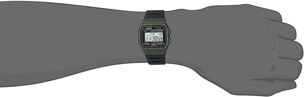 Casio Unisex Quartz Metallic Green F-91WM-3A Watch, (Used)