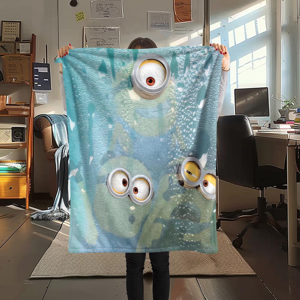 Minions Flannel Blanket, High quality Comfortable for All Seasons, Home Decor, Warmth and Comfort