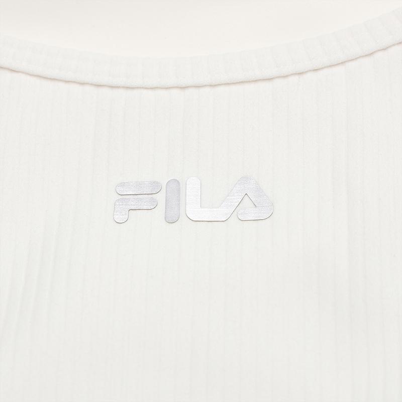 FILA Fitness Simple Comfortable Training Tight Sports Tank Top With Chest Pads Women tops Egrets-White A11W611104FWT