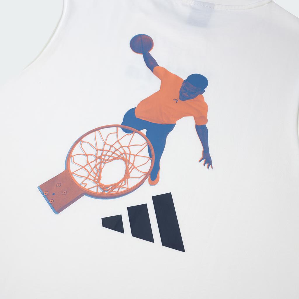 adidas Maglia da basket semplice e ampia in maglia Anthony Edwards Uomo Top KS2340