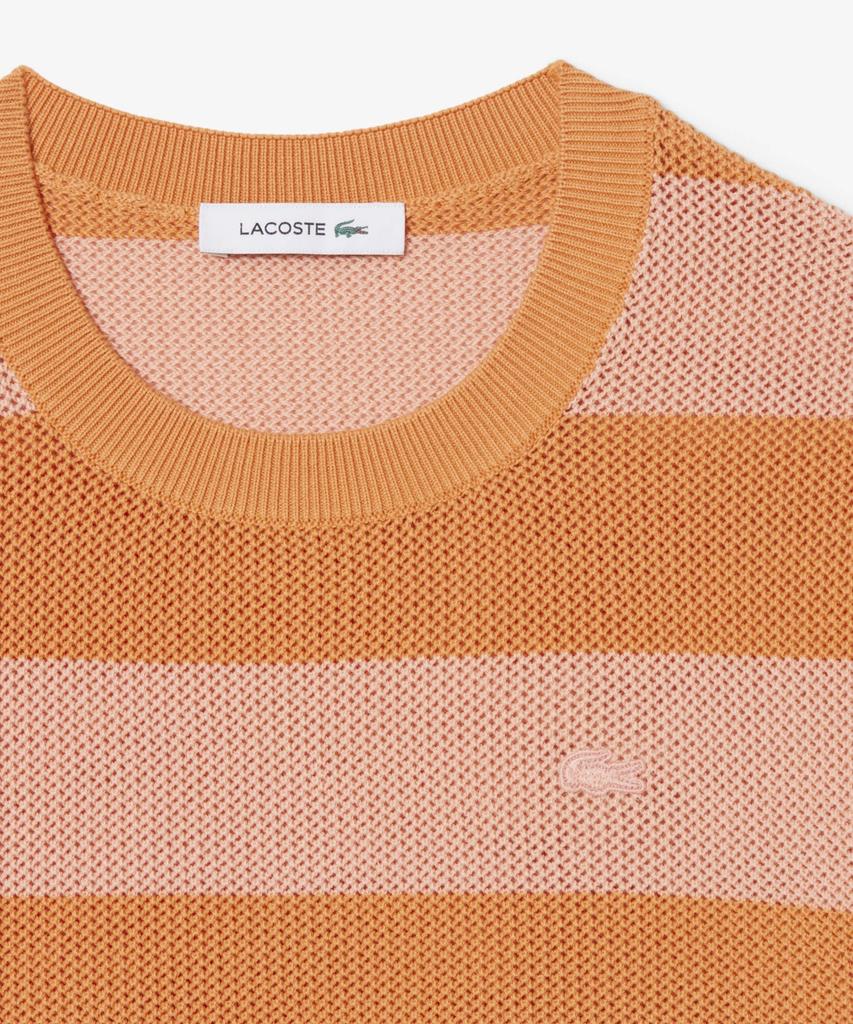 LACOSTE Women'S Summer Striped Short Sleeve Sweater Af9859-56G 4Im