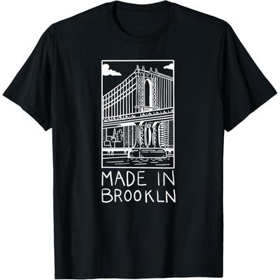 Camiseta Gráfica Made in Brooklyn Dumbo NYC Street Puente de Brooklyn