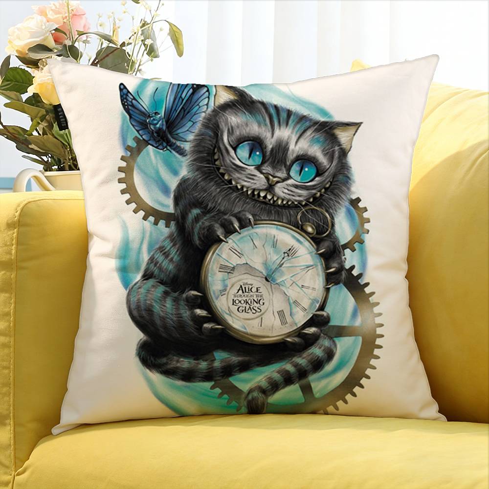 Cool CCheshire CCat Various Sizes Square Pillow Case For Car Home Bedchamber Decor