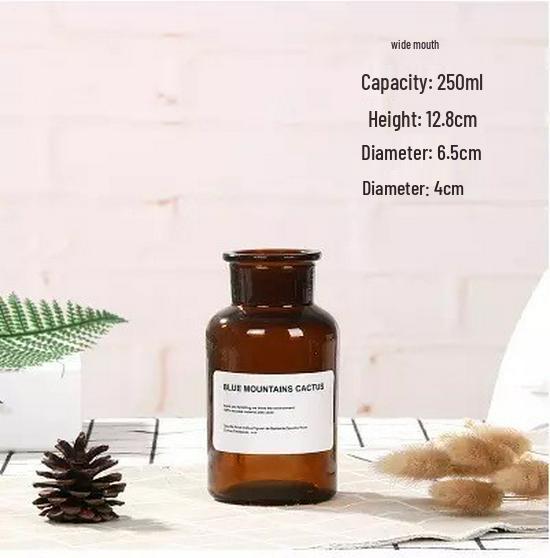 Retro Hemp Rope Glass Vase - Floral Transparent Desktop Ornament