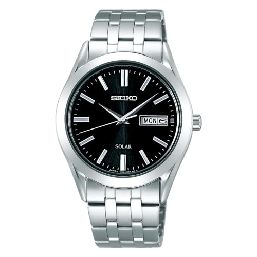 Seiko Selection SBPX083 Men's Watch, Made in Japan, Solar Powered, Silver/Black